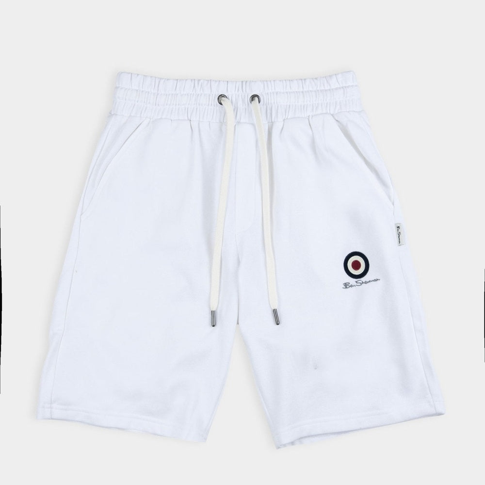 Bensherman Target Fleece Jog Shorts In White