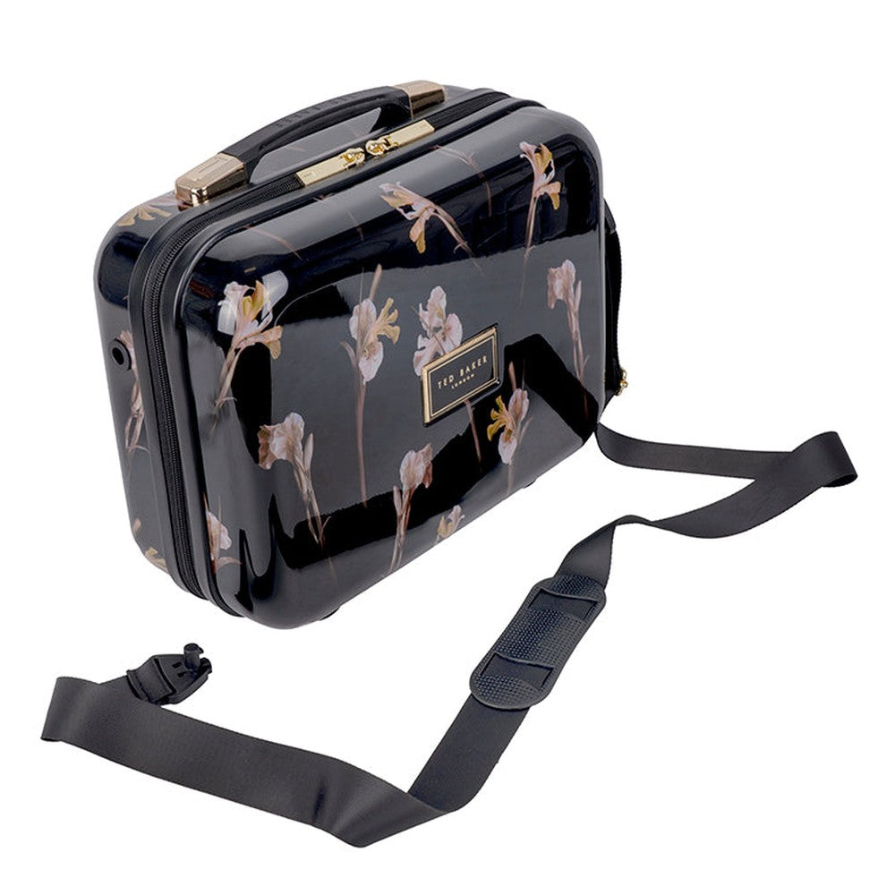 Ted Baker Wild Iris Beauty Case In Black Multi