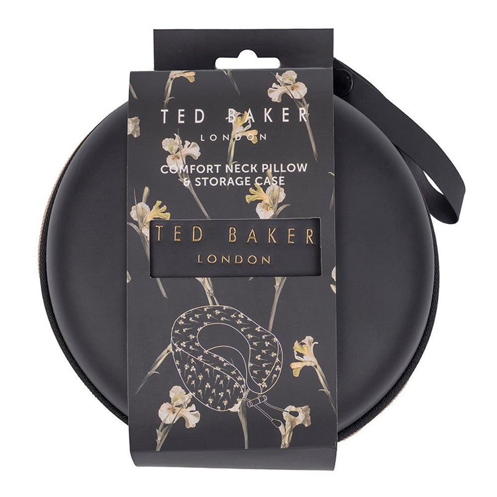 Ted Baker Unisex Adults Travel Essentials Travel Pillow With Storage Case In Black Multi