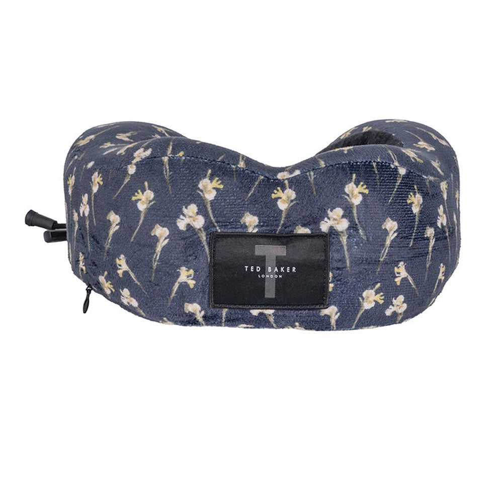 Ted Baker Unisex Adults Travel Essentials Travel Pillow With Storage Case In Black Multi