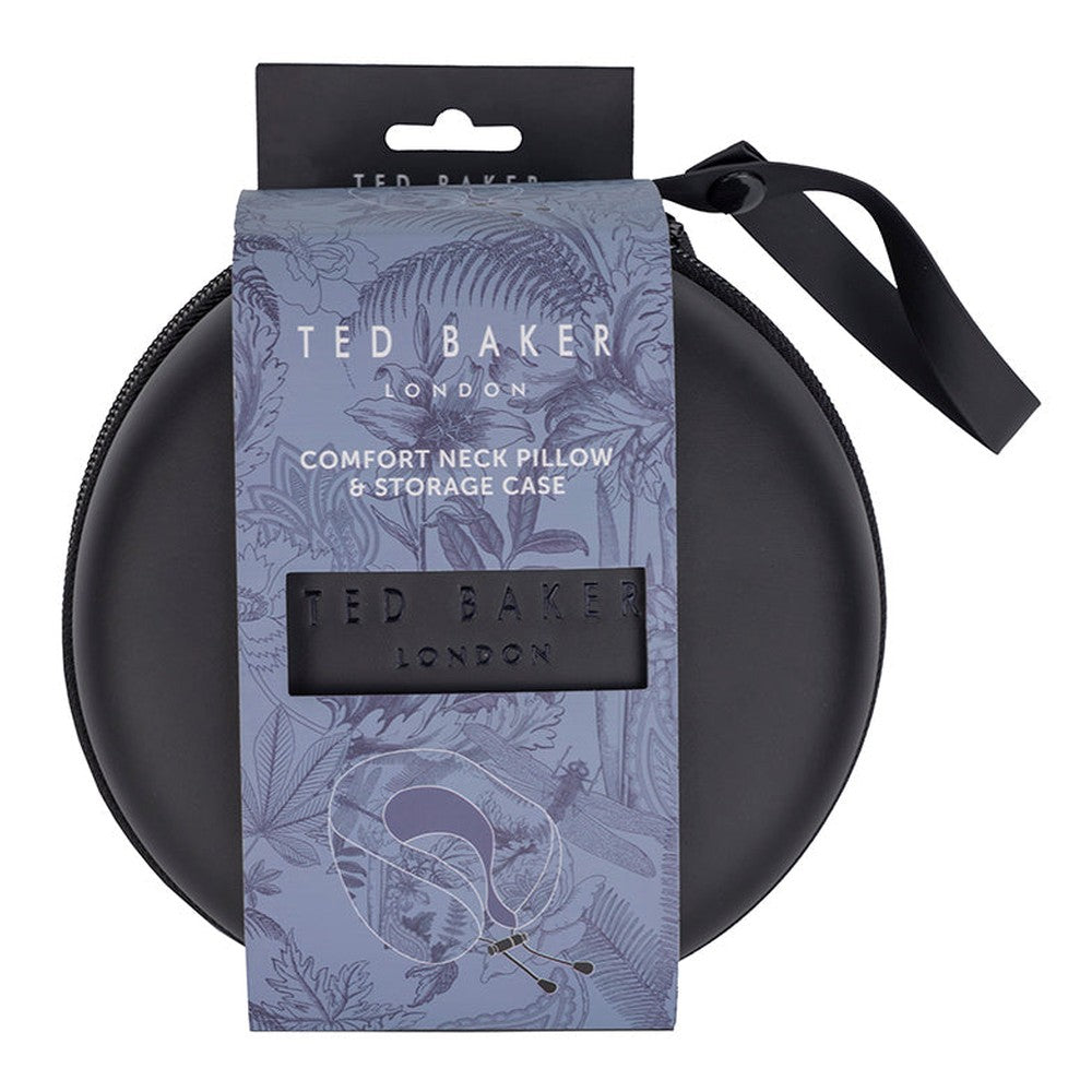 Ted Baker Unisex Adults Travel Essentials Travel Pillow With Storage Case In Blue