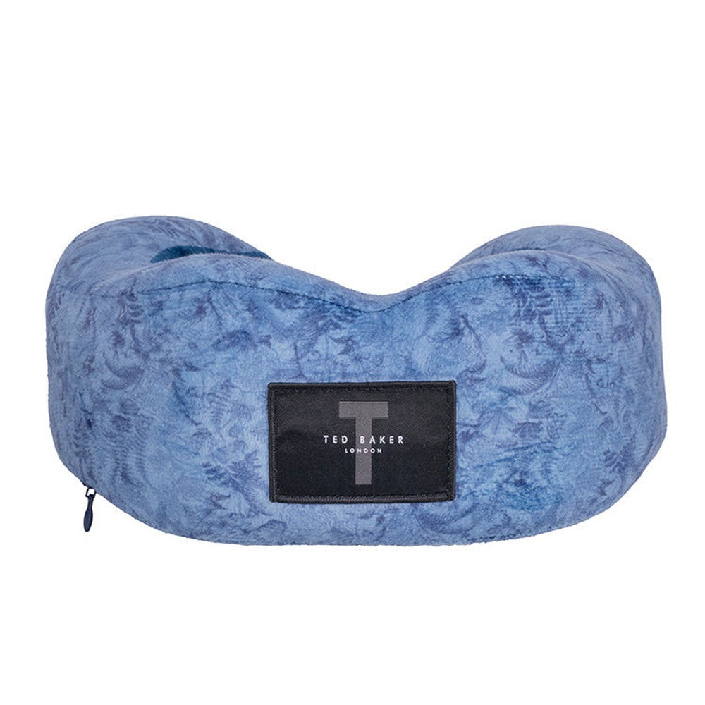 Ted Baker Unisex Adults Travel Essentials Travel Pillow With Storage Case In Blue