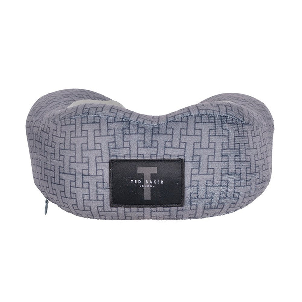 Ted Baker Unisex Adults Travel Essentials Travel Pillow With Storage Case In Grey