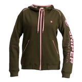 Sniper Womens Hoody Reactor Fleece In Olive/Pink