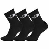 The North Face Unisex Adults Everyday 3 Pack Crew Sock In Black