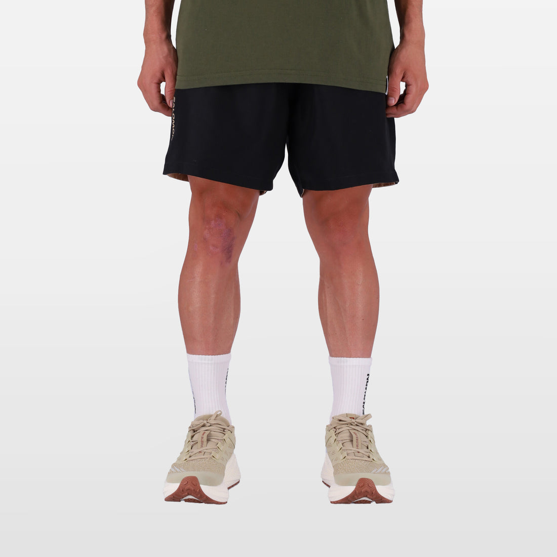 Salomon Mens Reversible Travel Shorts In Black/Khaki