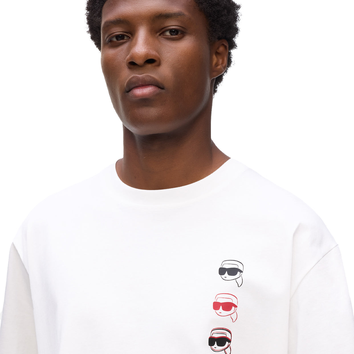 Karl Lagerfield Mens Ikon Fusion T-Shirt In White