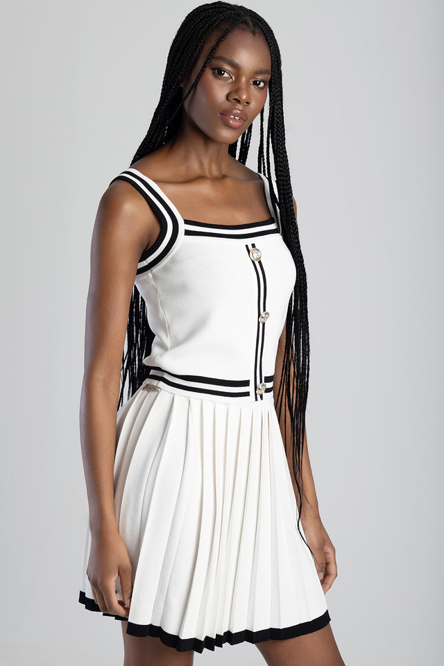 Sissy boy Strappy Knitwear Top With Contrast
