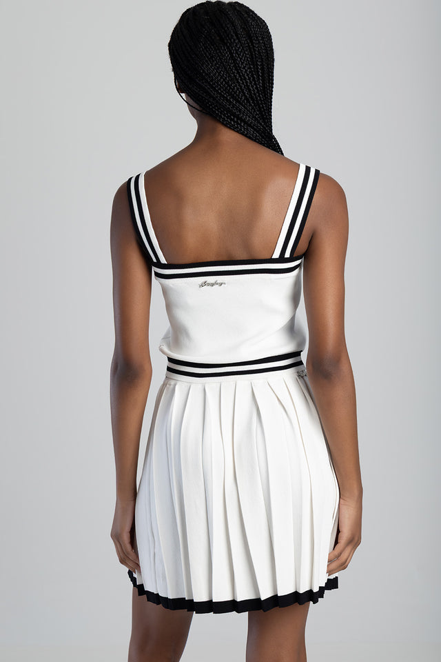 Sissy boy Strappy Knitwear Top With Contrast