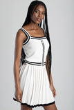 Sissy boy Strappy Knitwear Top With Contrast