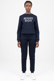 Sissy boy Womens Logo Sweat Top With Bling In Navy