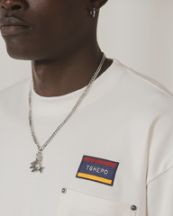 Tshepo Jeans Mens Pocket Flag T-Shirts In Ivory