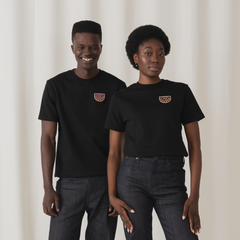 Tshepo Jeans Mens Embroidered Felt Badge T-Shirt In Black