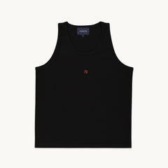 Tshepo Jeans Mens Embroidery Tank Tops In Black