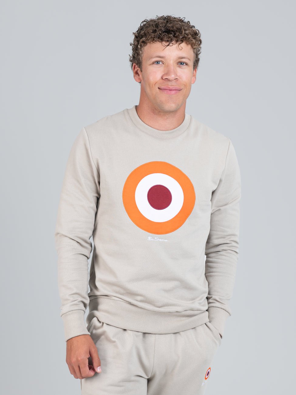 Ben Sherman Mens Target Crew Sweater Sustained Grey
