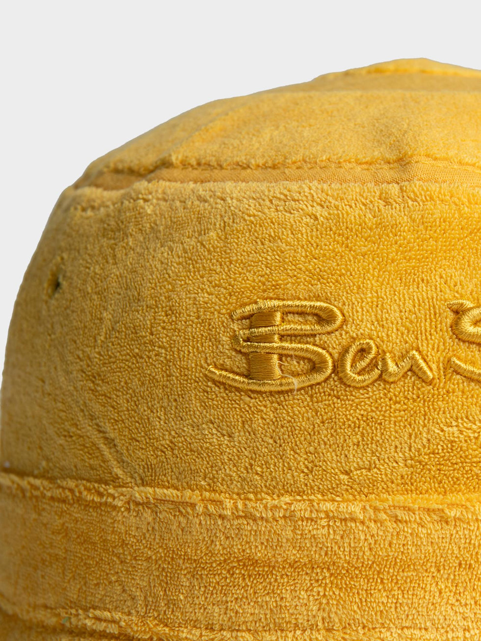 Ben Sherman Mens Target Towelling Hat In Yellow