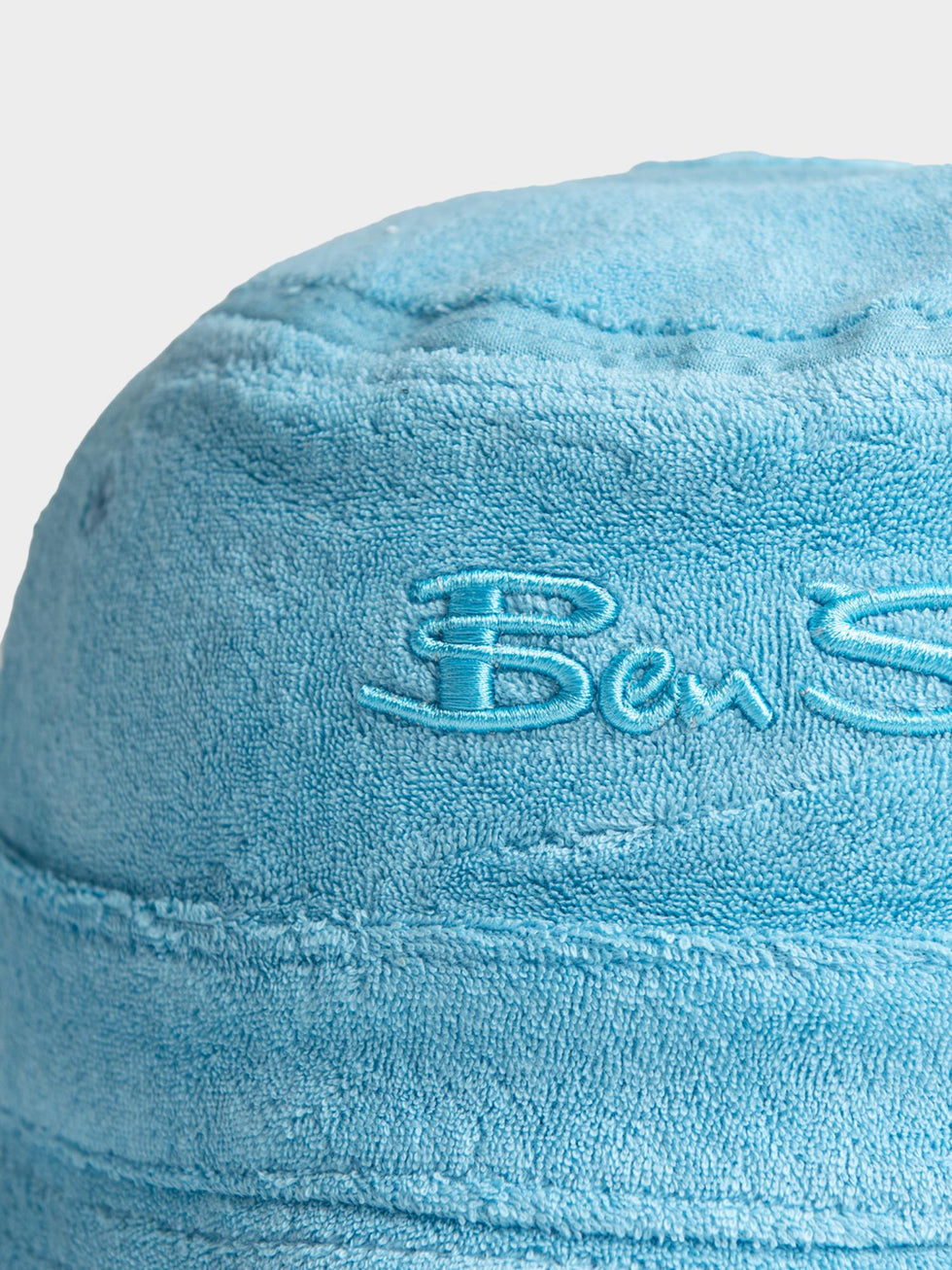 Ben Sherman Mens Target Towelling Hat In Light Blue