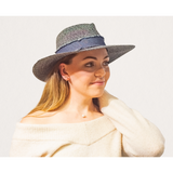 Urban Supply Unisex Adults Azure Fedora Hat In Black Slate Melange