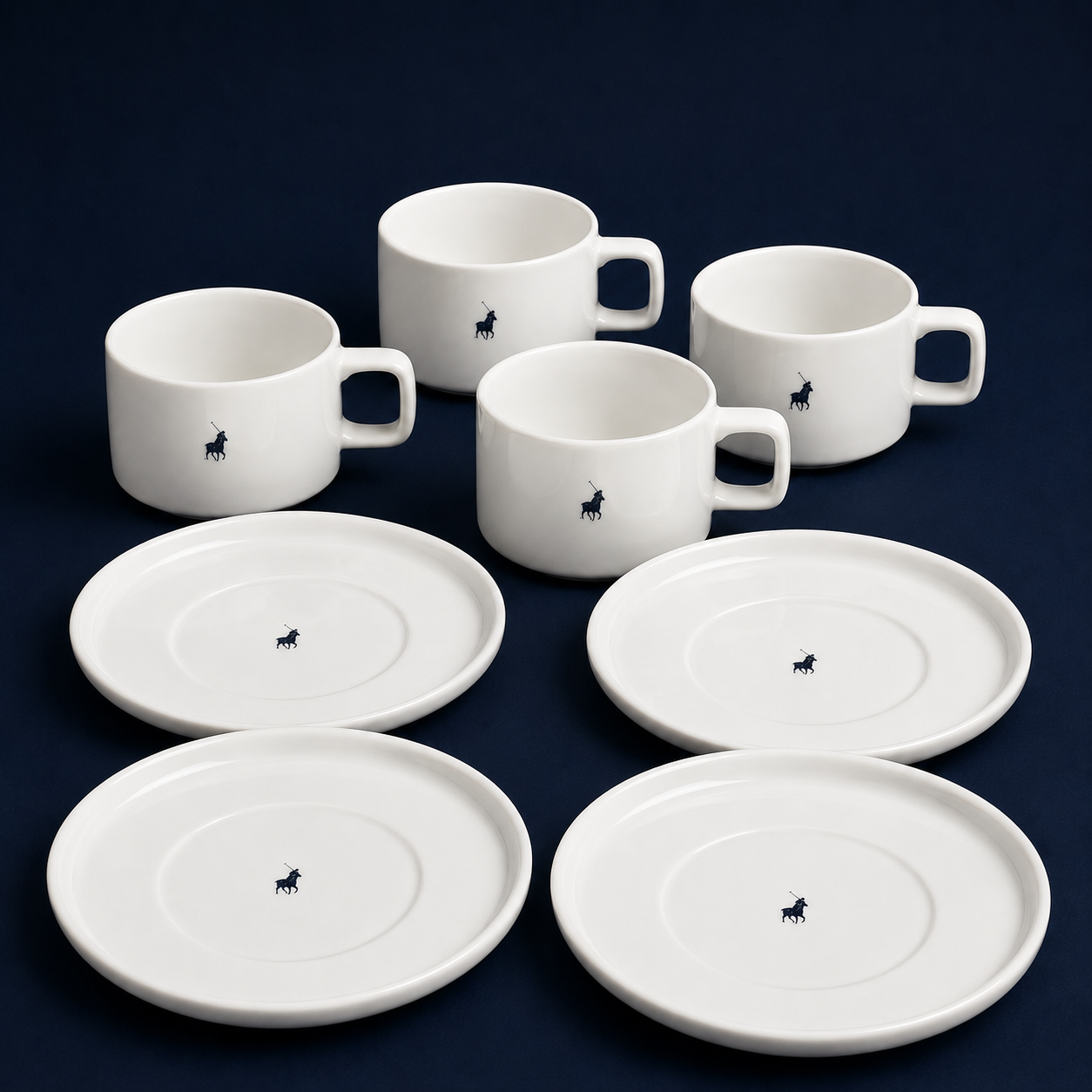 Polo Classic Tea Set 8 Piece Set In White