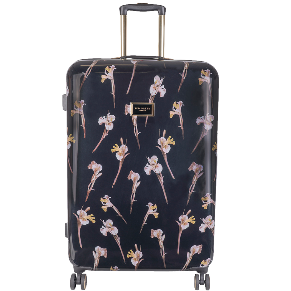 Ted Baker Wild Iris Trolly Luggage Case In Black Multi