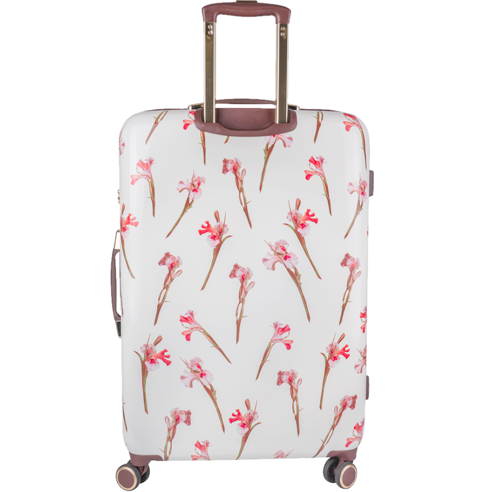 Ted Baker Wild Iris Trolly Luggage Case In Off White Multi