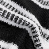 Sissy boy Womens Striped Jersey With Braiding In Black & White