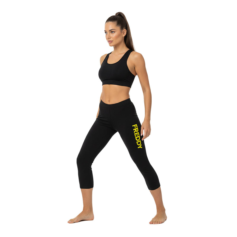 Freddy Womens Short Leggings In Black