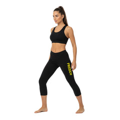 Freddy Womens Short Leggings In Black