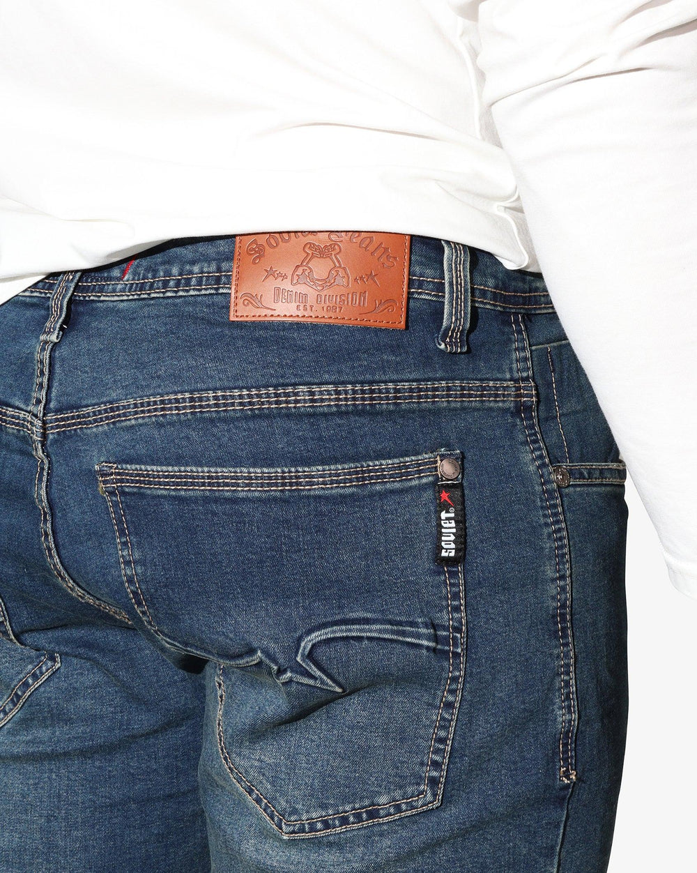 Soviet Mens Termnator #12 Straight leg Jeans In Dark Blue