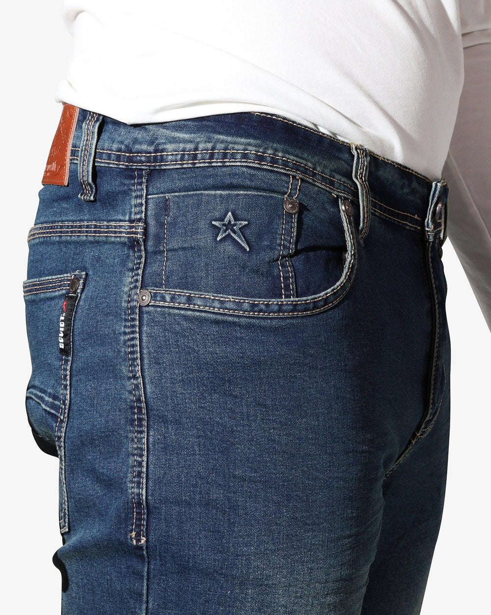 Soviet Mens Termnator #12 Straight leg Jeans In Dark Blue