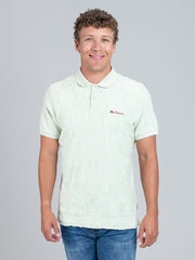 Ben Sherman Mens Terry Tar Textured Polo Pistachio
