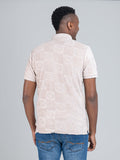 Ben Sherman Mens Terry Tar Textured Polo Plaster