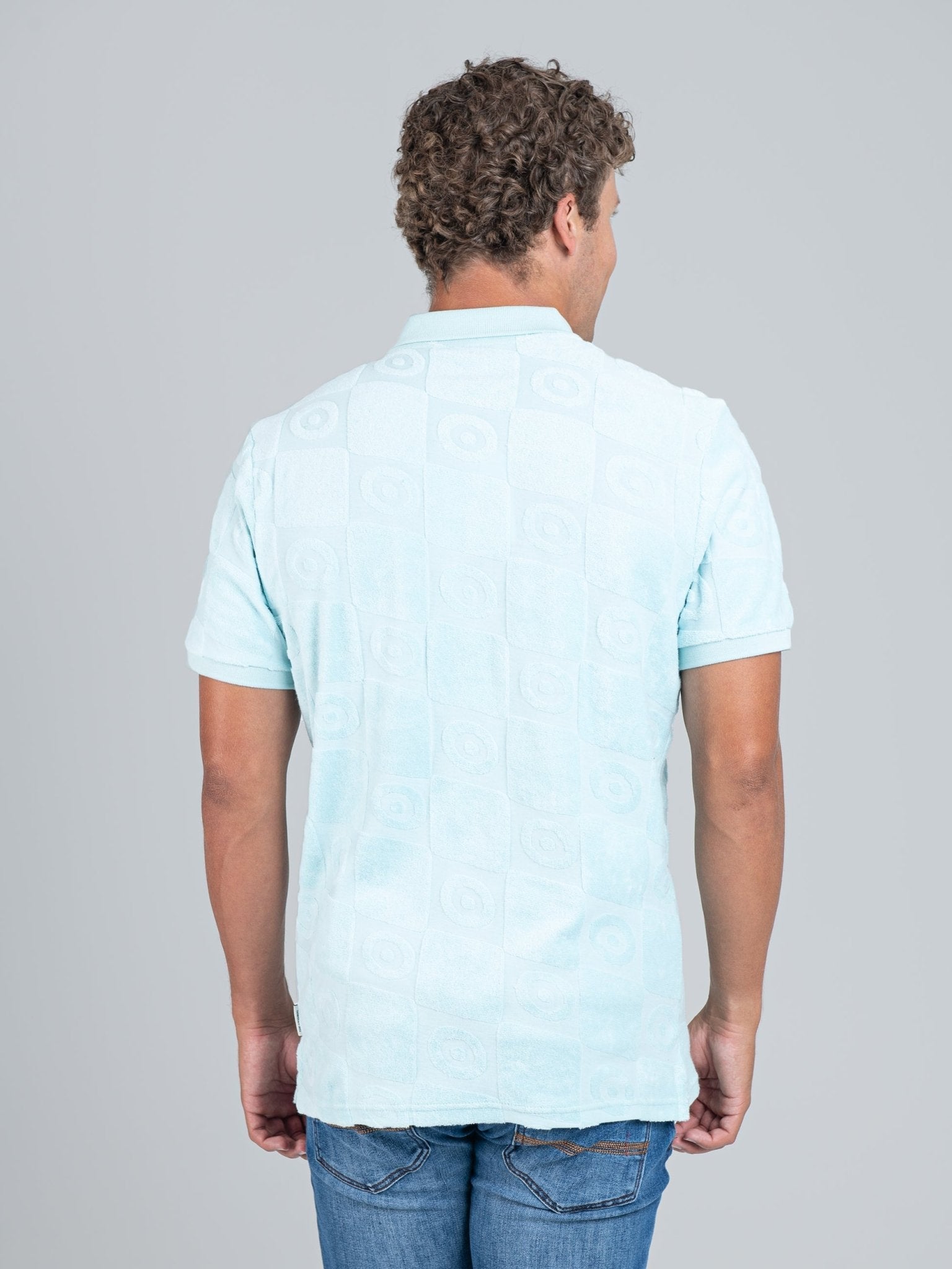 Ben Sherman Mens Terry Tar Textured Polo Summit