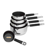Tez & Schumann 5 Piece Non Stick Sauce Pan Set  In Black