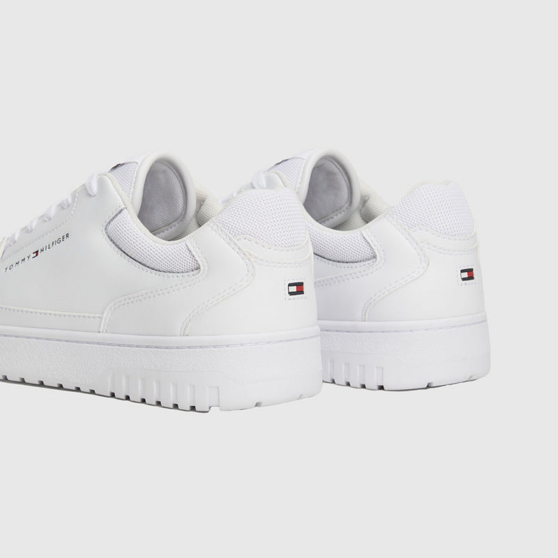 Tommy Hilfiger Mens Shoes Basket Core White