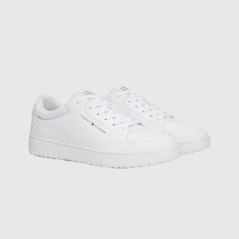 Tommy Hilfiger Mens Shoes Basket Core White