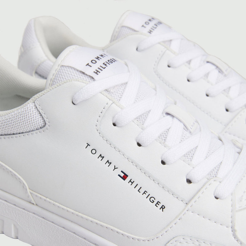 Tommy Hilfiger Mens Shoes Basket Core White