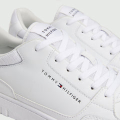Tommy Hilfiger Mens Shoes Basket Core White