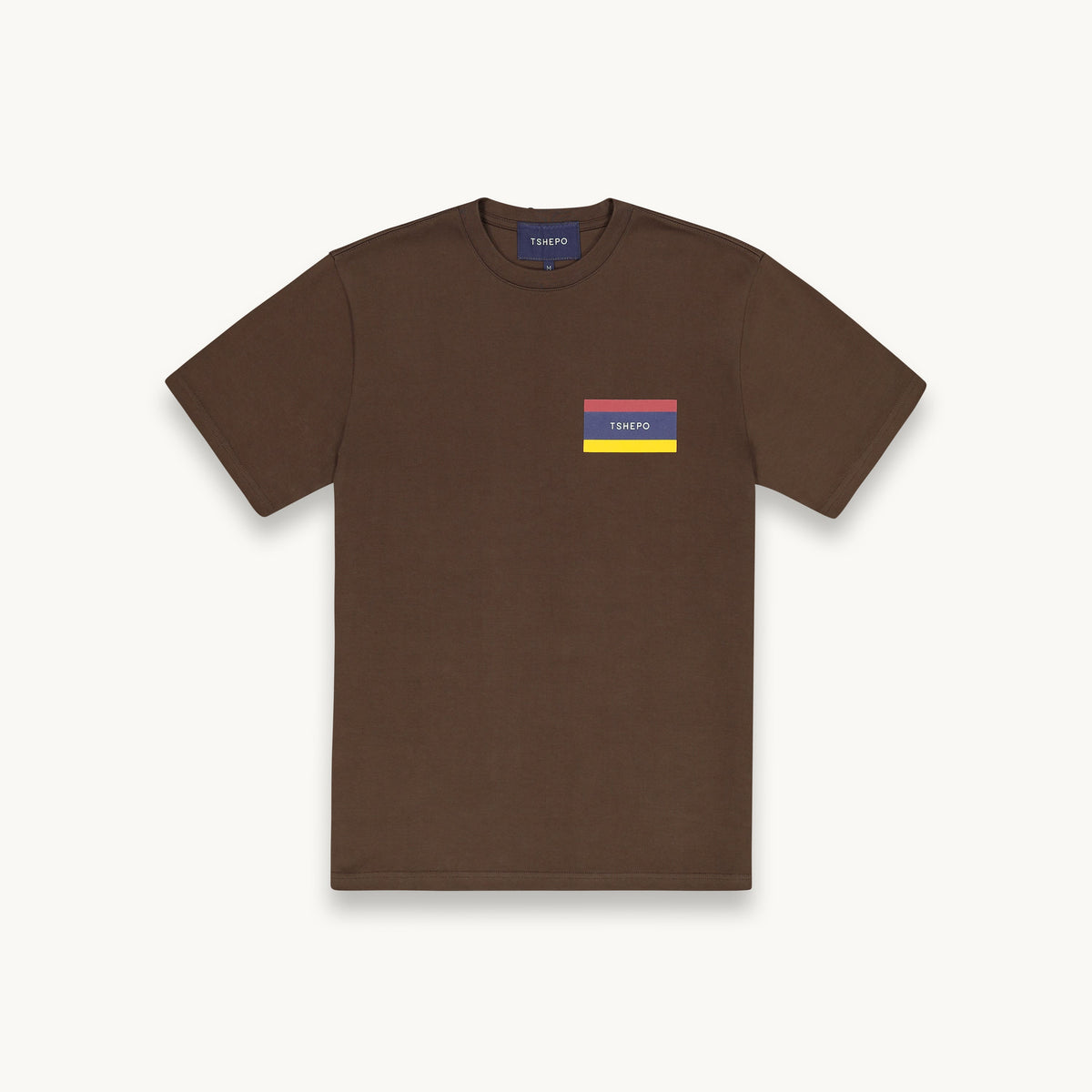 Tshepo Jeans Unisex Flagship Small Print T-Shirt In Espresso