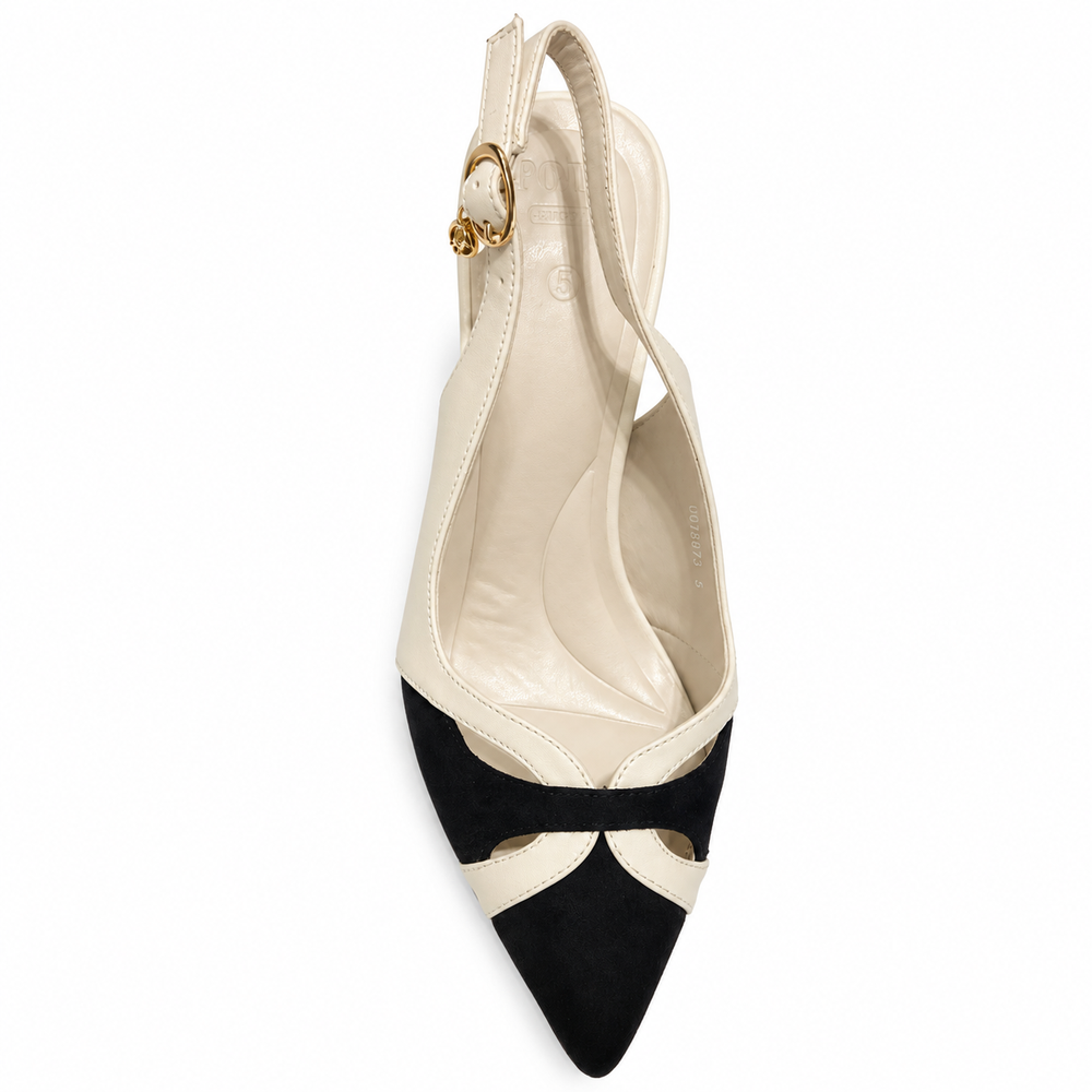 Polo Womens Pointy Cutout Heels In Off White