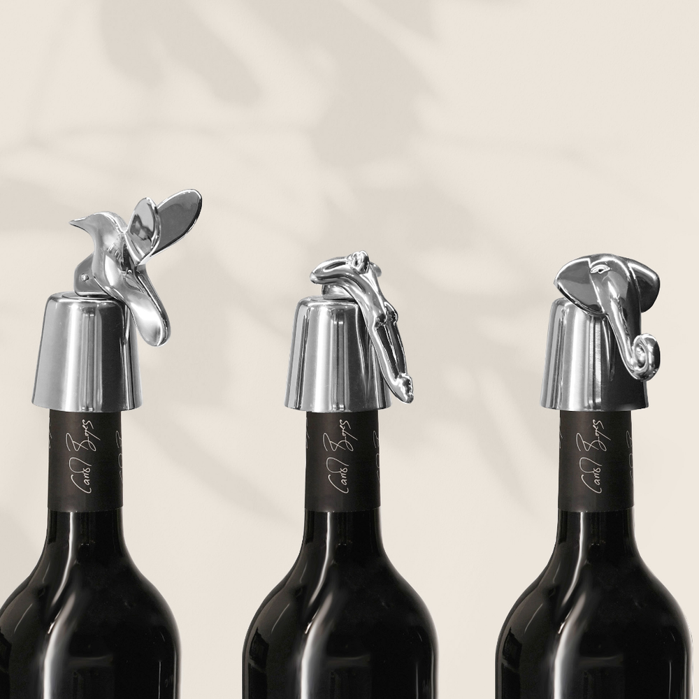 Carrol Boyes Hummingbird Bottle Stopper In Silver