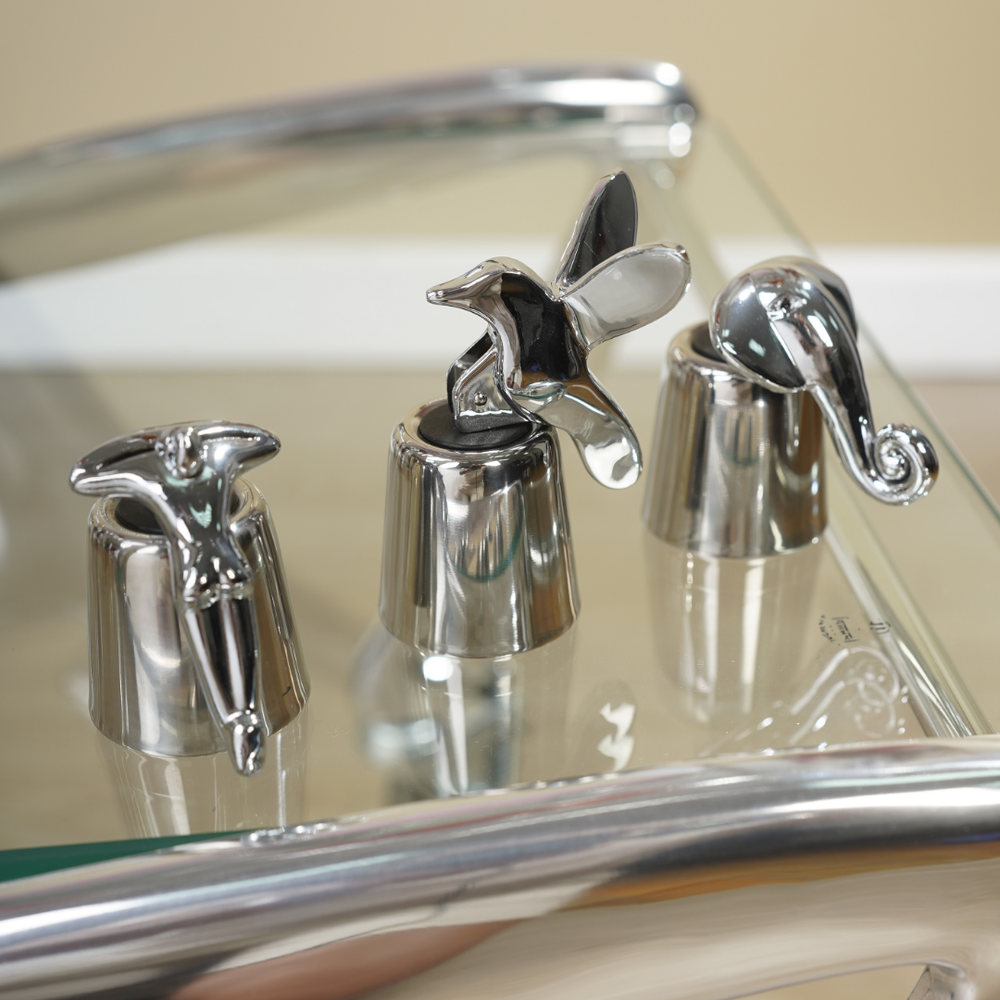 Carrol Boyes Hummingbird Bottle Stopper In Silver
