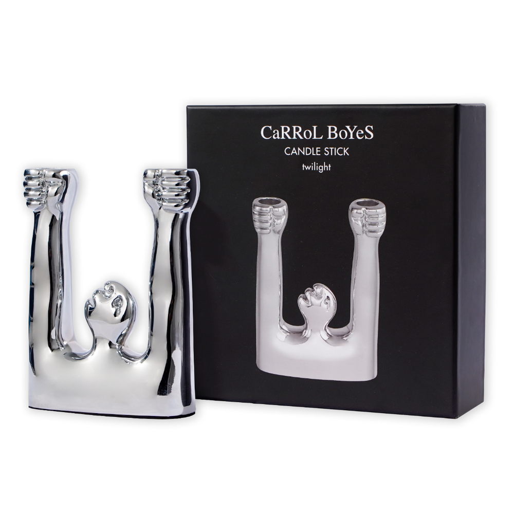 Carrol Boyes Twilight Candle Stick In Silver