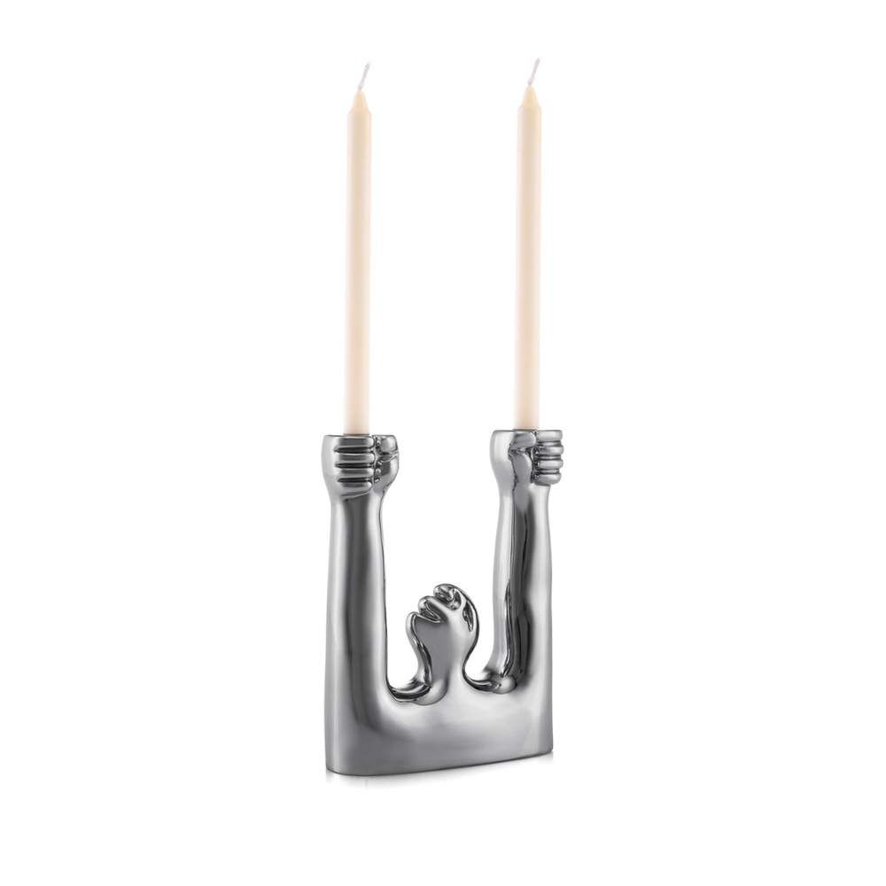 Carrol Boyes Twilight Candle Stick In Silver