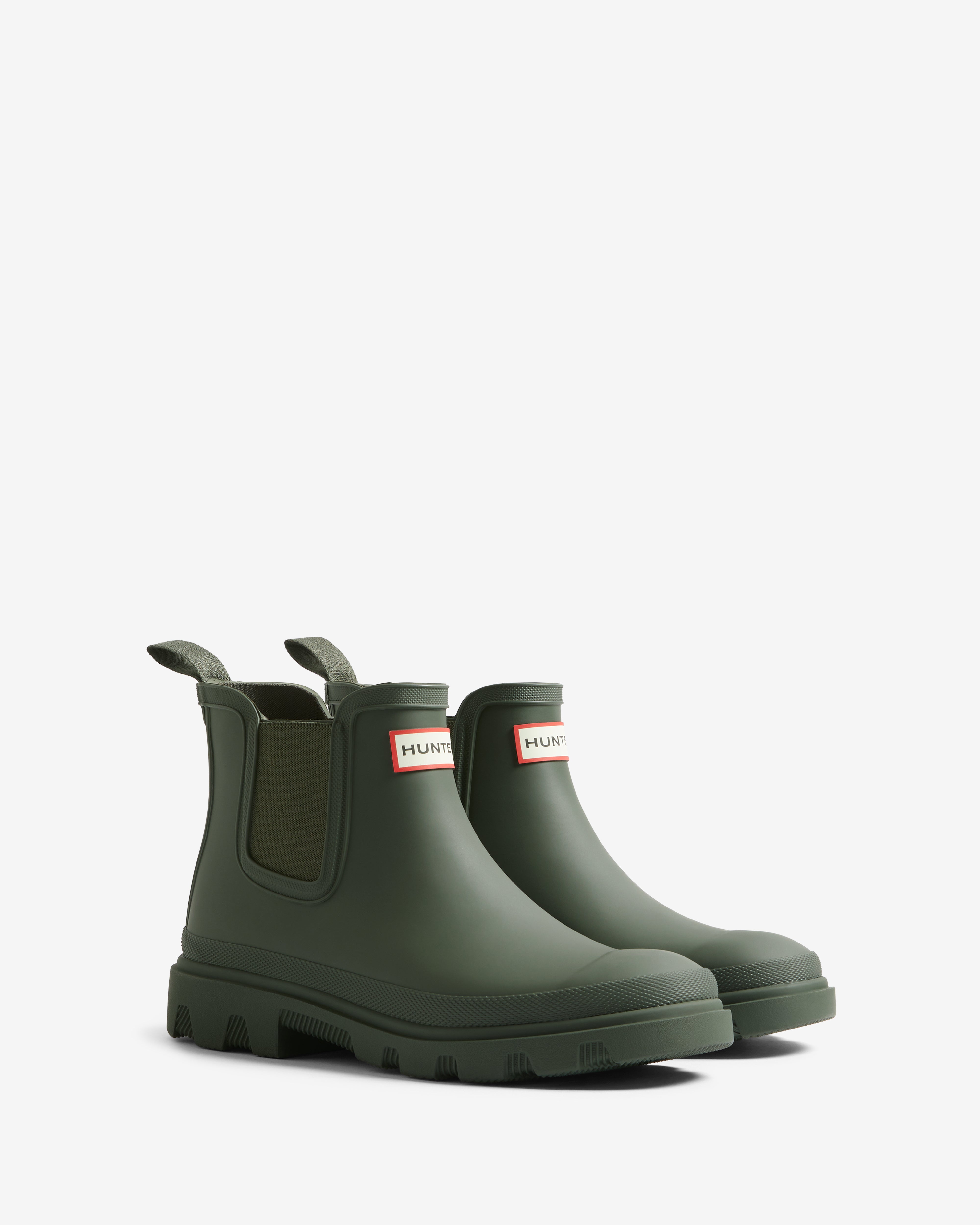 Hunter Unisex Downpour Chelsea Boot In Dark Olive