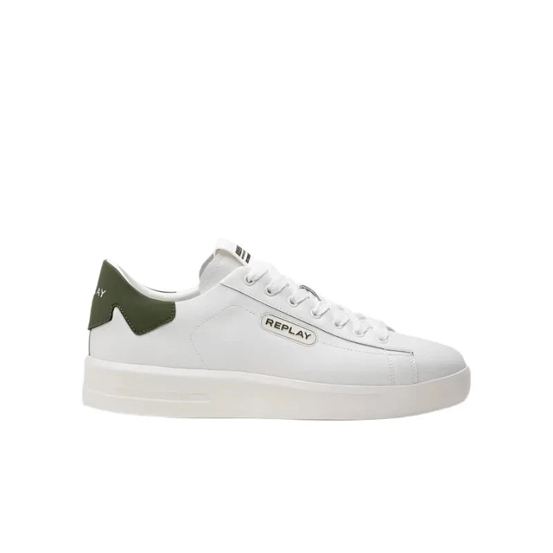 Replay Mens University M Prime 2 Shoes White & Green