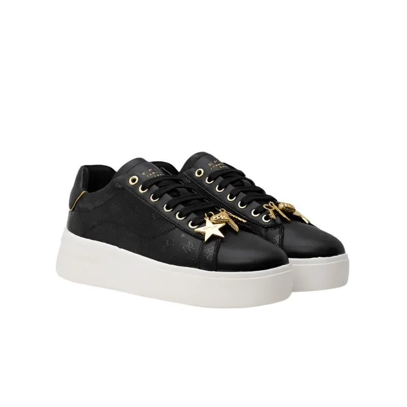 Replay Womens University Charms Shoes Black And White