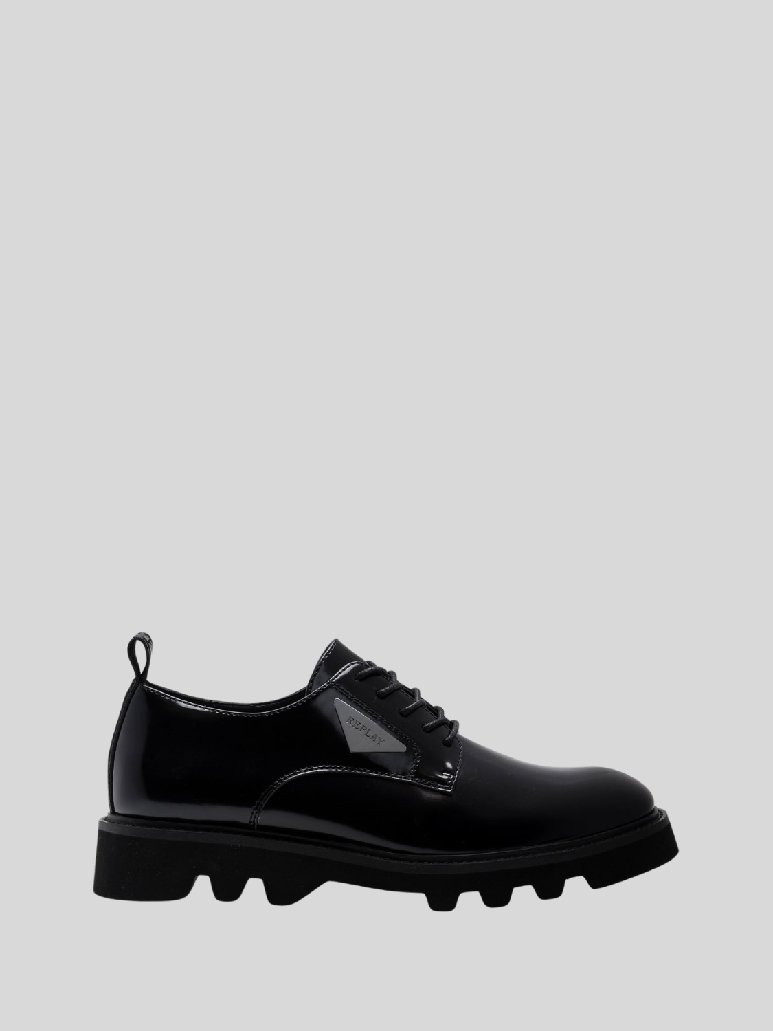 Replay Mens Canver Triangle Shoes In Black