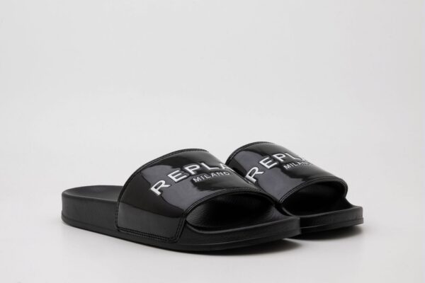 Replay Womens Up Patent Slides In Black