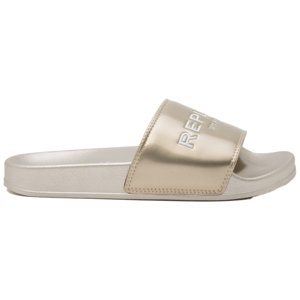 Replay Womens Up Patent Slides In Platinum